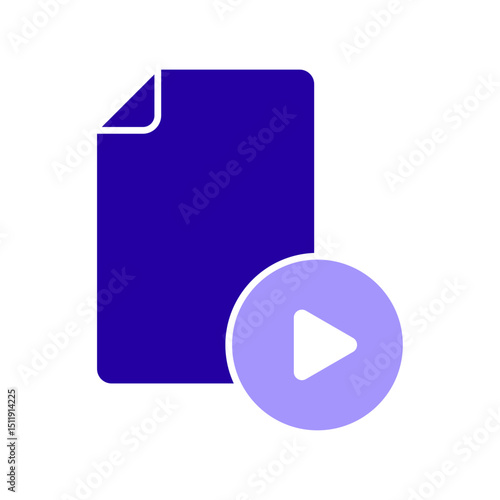 Icon a video, isolated against a clean background.
