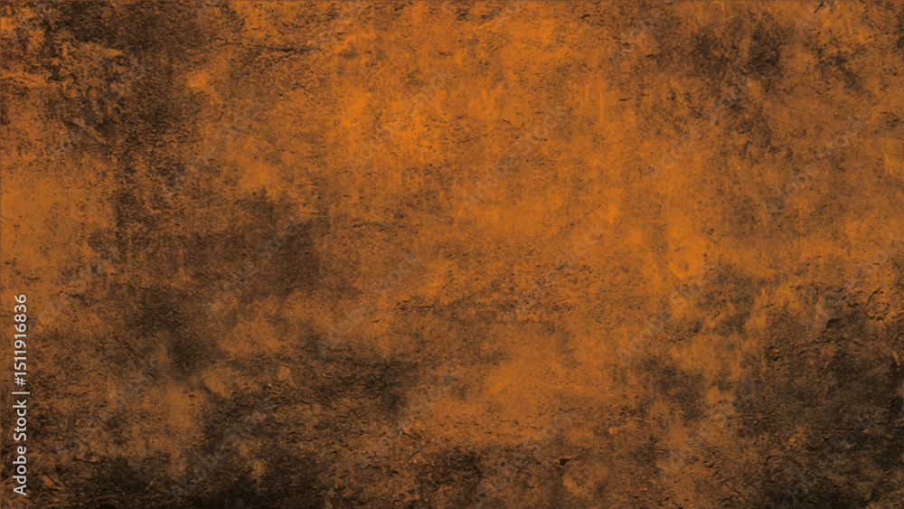 Grunge velvet solid dark Orange textured background. Banner Background, Textured Orange and Dark Cement WallBanner Background, Textured Orange and Dark Cement Wall