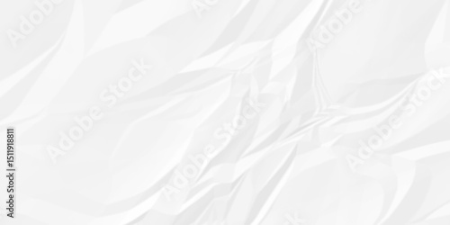 White crumpled paper texture. White wrinkled paper texture. White paper texture. White crumpled and top view textures can be used for background of text or any contents.	
