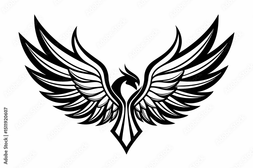 Obraz premium eagle with wings silhouette