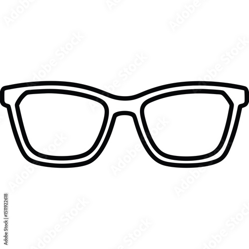 Glasses on White Background