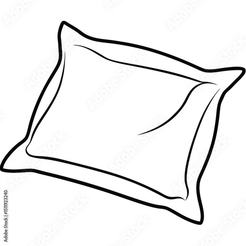 Pillow on White Background