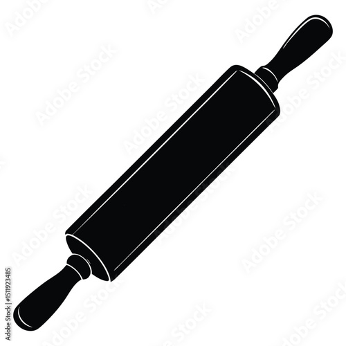 Rolling Pin on White Background