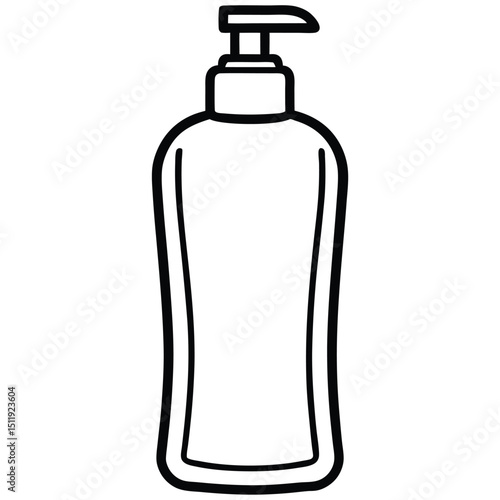 Shampoo on White Background