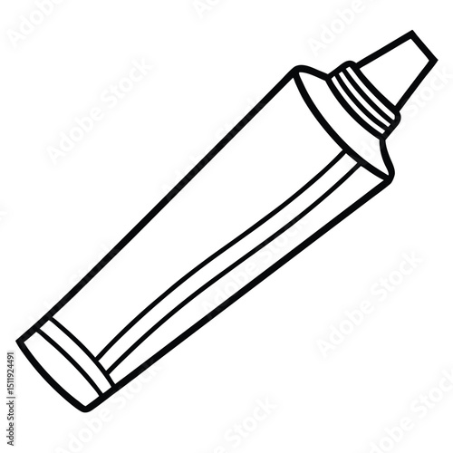 Toothpaste on White Background