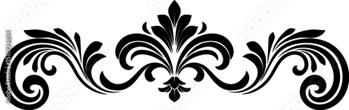 Obraz Filigree Crest Heraldic Floral Pattern Motif