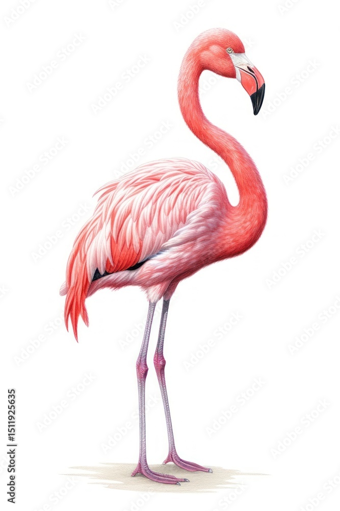 Obraz premium Flamingo flamingo drawing cartoon.