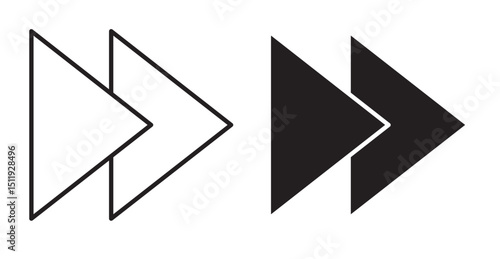Free Download Fast forward icon set flat style. Vector illustration collection. - GFXLoad