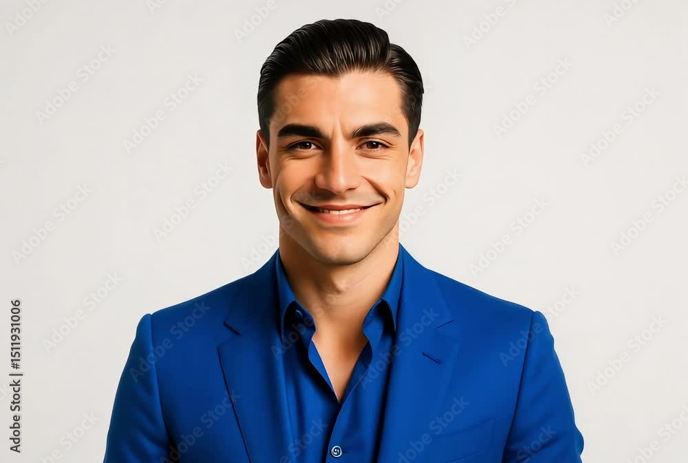 Video of confident young Italian man in suit smiling with charm and elegance in modern setting
Video of confident young Italian man in suit smiling with charm and elegance in modern setting