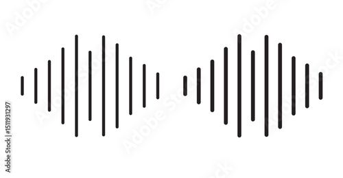 Voice icon set flat style. Vector illustration collection.
