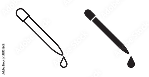 Dropper icon set flat style. Vector illustration collection.