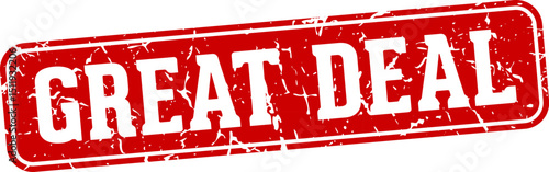 great deal rectangular sign. great deal stamp
