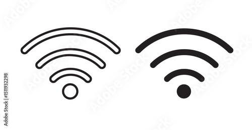 Signals icon set flat style. Vector illustration collection.