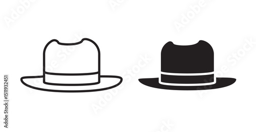 Hat icon set flat style. Vector illustration collection.