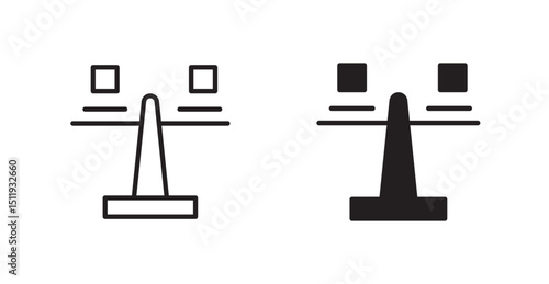 Equality icon set flat style. Vector illustration collection.