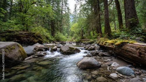 Beautiful forest background for screensaver. with sunbeams. Calm close-up of fairytale forest and nature landscape, panorama. Summer vacation, holiday, amazing nature.