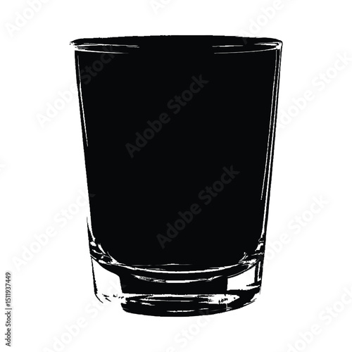 Short glass silhouette a grunge style silhouette