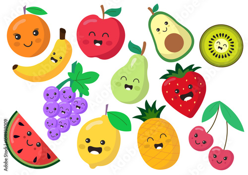 Frutta colorata divertente