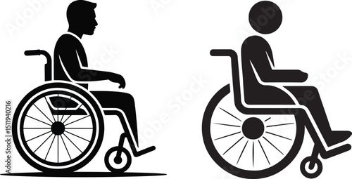  Wheelchair icons showing accessibility and disability support representation