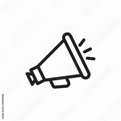 megaphone announcement loud icon vector sign