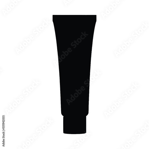 Cosmetic tube packaging silhouette