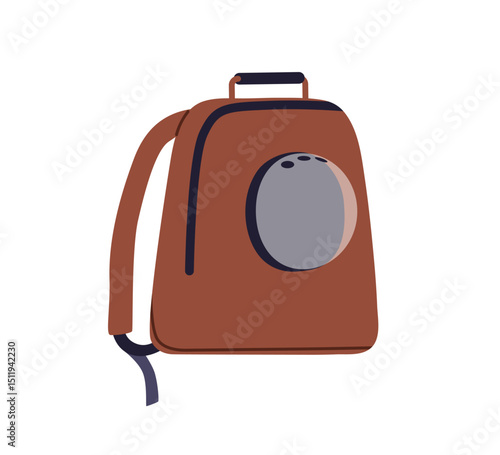Pet carrier, backpack with bubble window. Portable accessory for cat carrying...