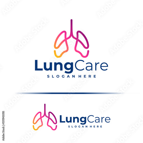 Lung logo design concept vector. Lung Care Logo Design Template. Creative Symbol. Icon