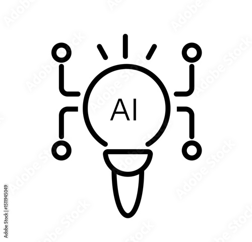 AI solutions vector icon 