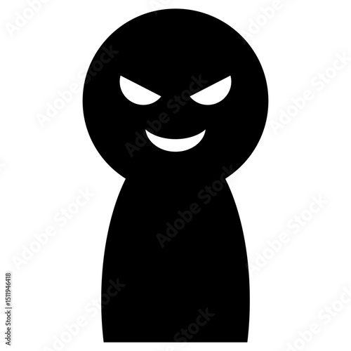悪い人のイラスト、悪人のシルエット