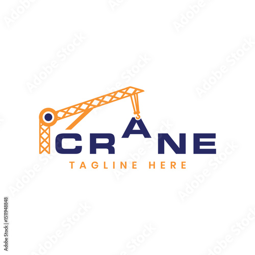 Crane creative wordmark logo design concept modern minimal