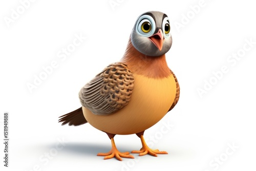 Bird partridge cartoon animal.