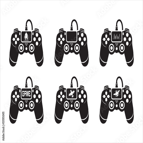 Vector Game Controller Icons Pack | Gamer Console Joystick Designs