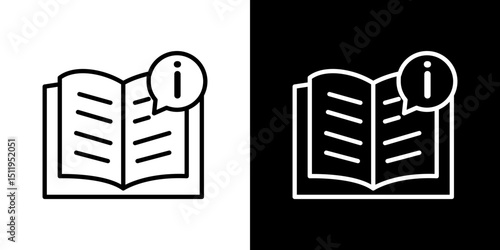 guide book icon. Simple element illustration. outline and flat symbol design