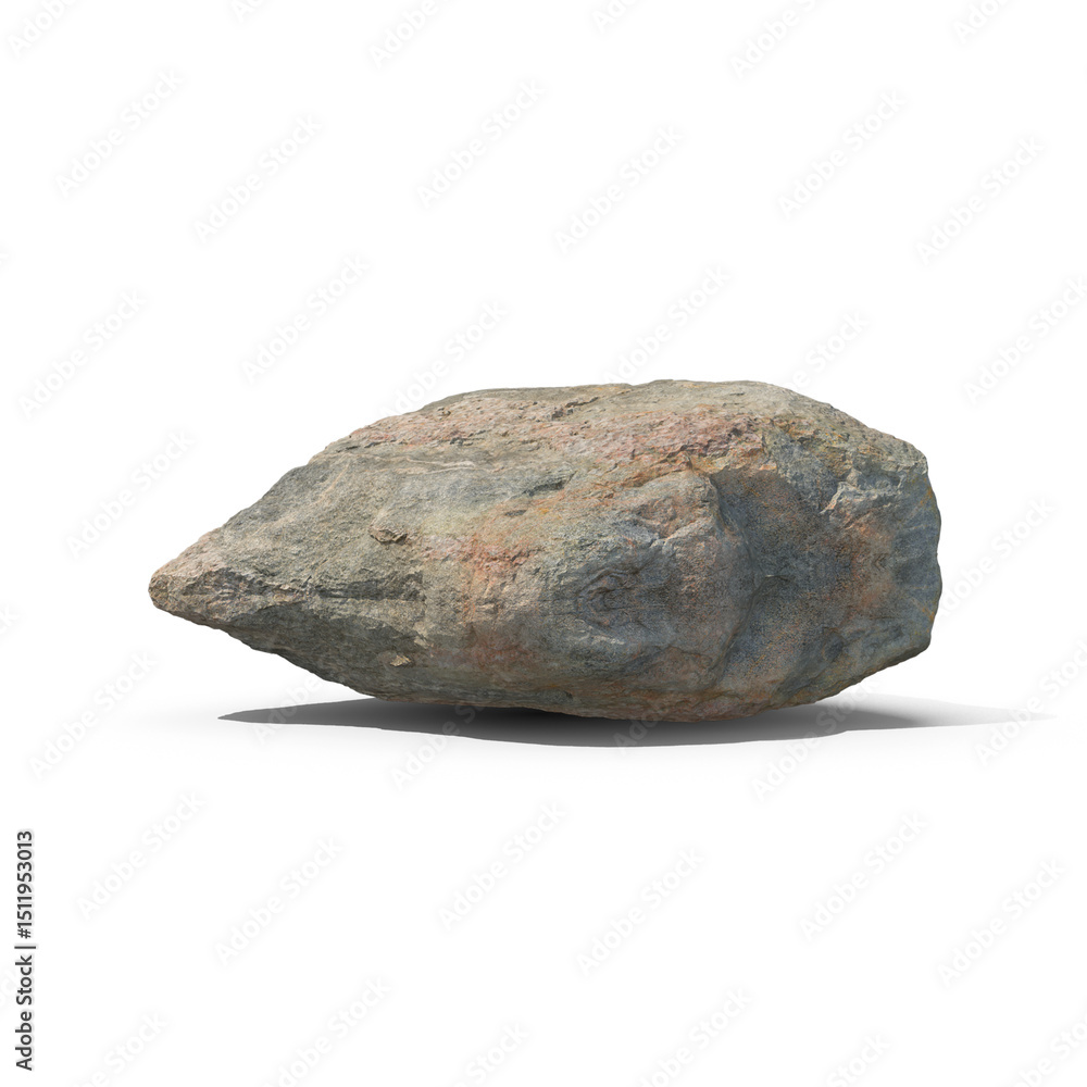 Obraz premium Large Rock Boulder Isolated on Transparent Background