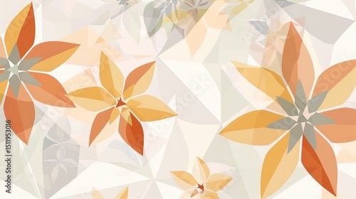 Wallpaper Mural Elevate Your Design with Sleek Modern Simple Geometric Flower Backgrounds! Merge the elegance of nature with contemporary minimalism using these striking backdrops. Featuring clean lines, bold shapes, Torontodigital.ca