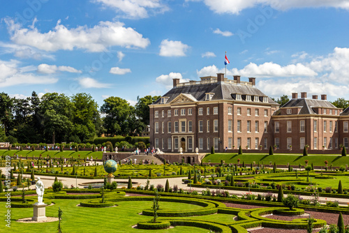 Royal Palace Het Loo and it's baroque ornamental gardens. Apeldoorn, The Netherlands