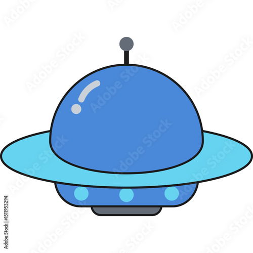 UFO Flat Illustration
