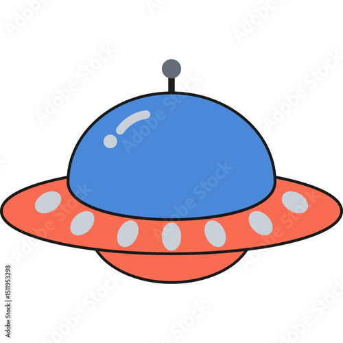 UFO Flat Illustration