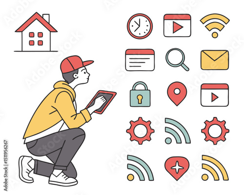 Website Icon Set – Web, Computer & Mobile App UI Symbols