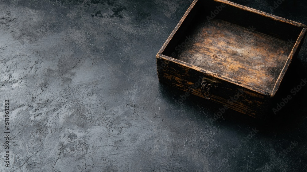 Obraz premium An Empty Wooden Box