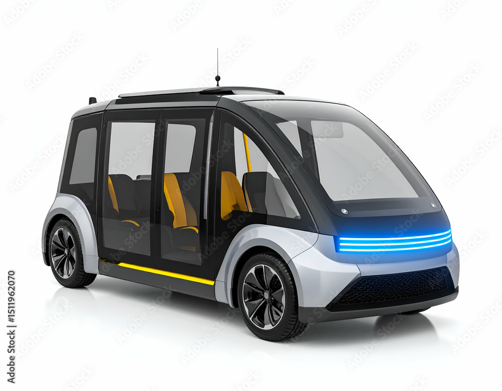 Futuristic Autonomous Taxi A Transparent Pod-Shaped Electric Vehicle Design Futuristic Autonomous Taxi A Transparent Pod-Shaped Electric Vehicle Design