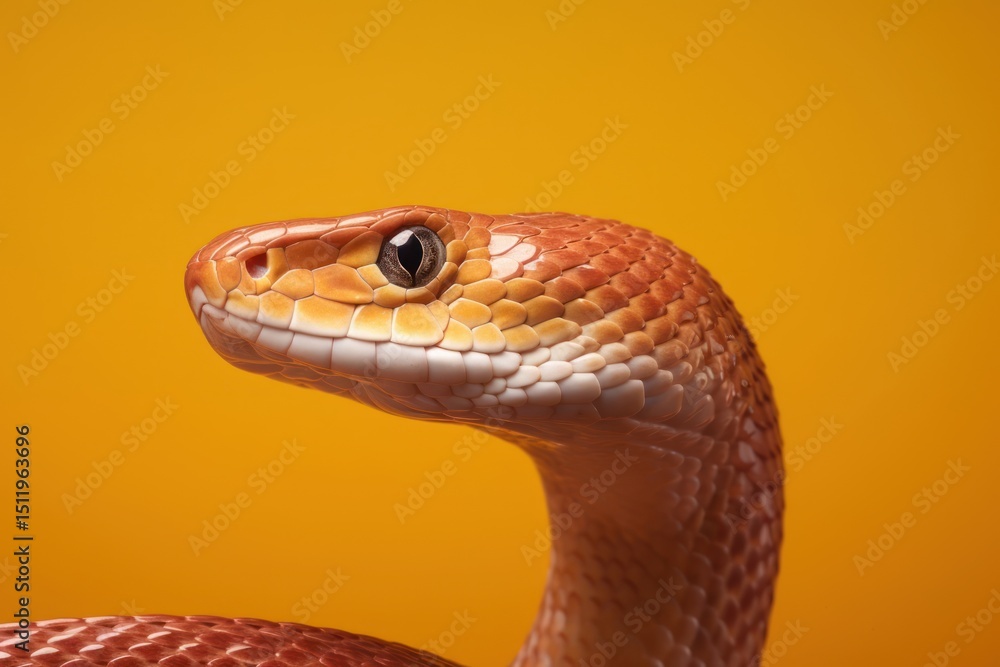 Fototapeta premium Snake side portrait profile reptile animal poisonous.