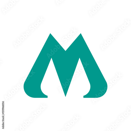 Modern style Letter M logo design