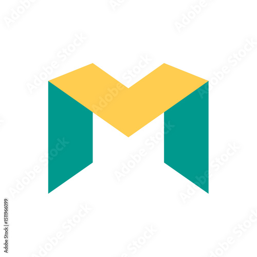 Modern style Letter M logo design