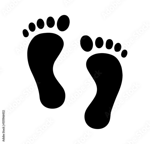 human foot icon illustration