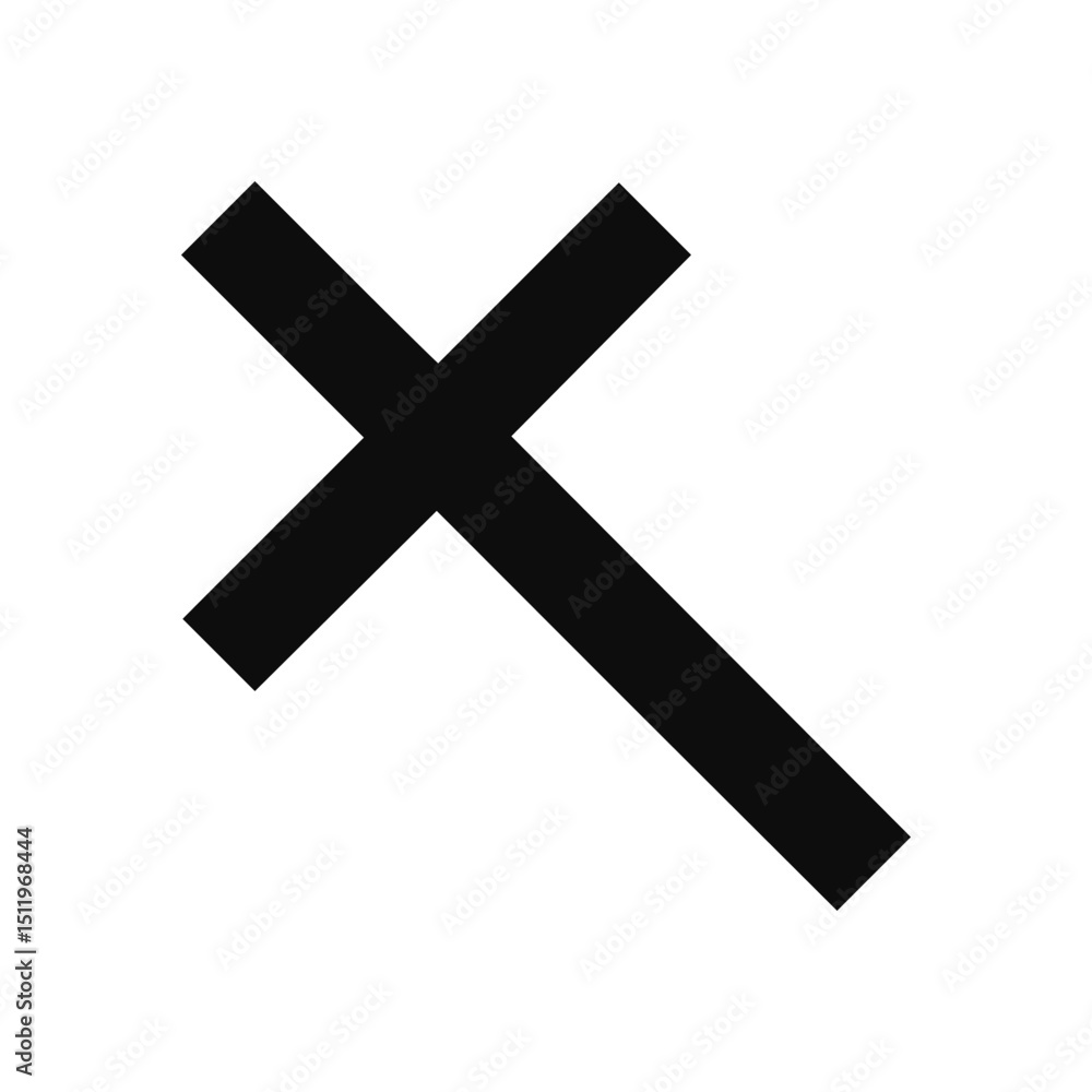 Obraz premium Saint Gilbert's cross symbol - Christian flat style vector icon isolated