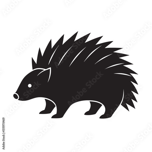 Porcupine In Full Defensive Quill Stance