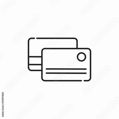 bank card icon sign vector