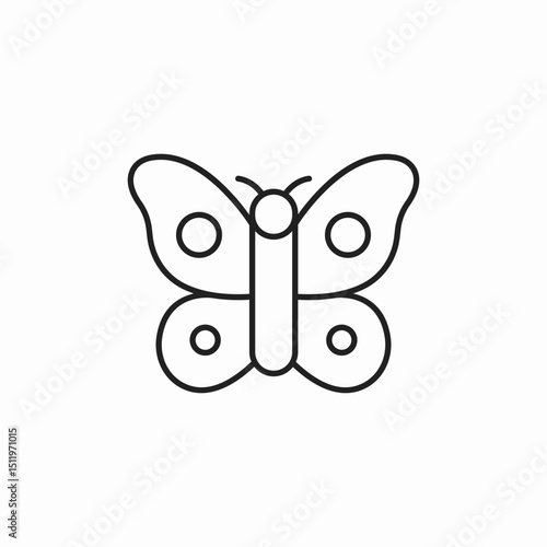 butterfly insect icon sign vector