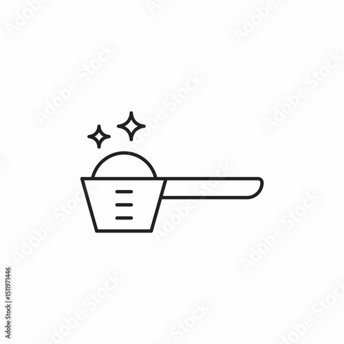 detergent scoop icon sign vector